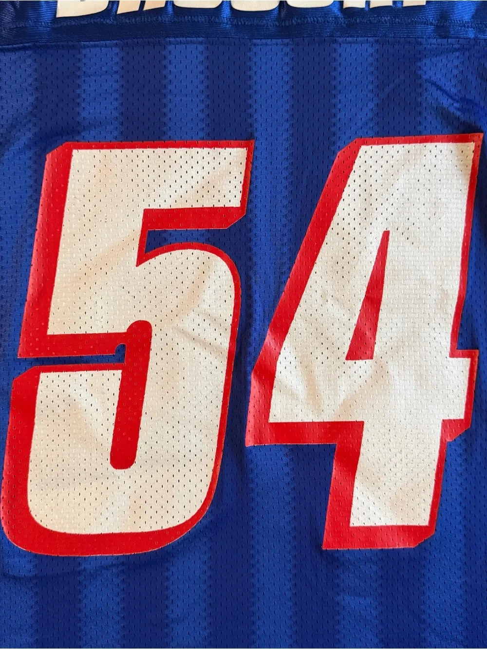 Adidas Team New England Patriots Tedy Bruschi Jersey Men L Mesh Vintage NFL #54
